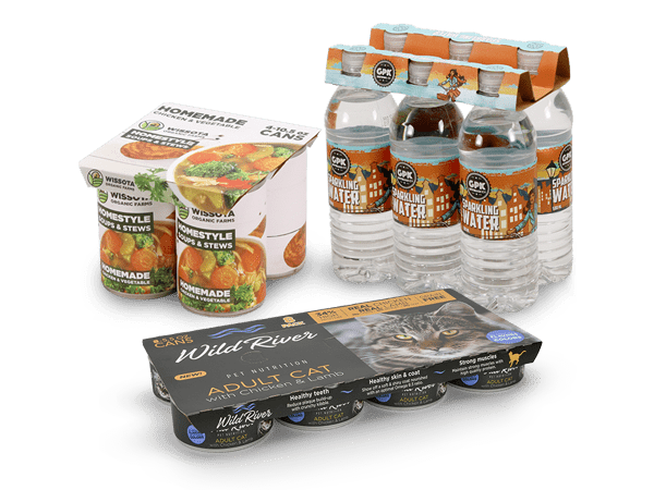 An alternative to plastic rings and shrink wrap, our clip-style multipack cartons for food and beverages deliver the protection and branding opportunities your products deserve. 