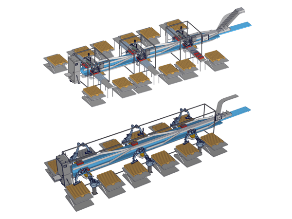 Robotic and Manual Infeed Variety Pack Machine