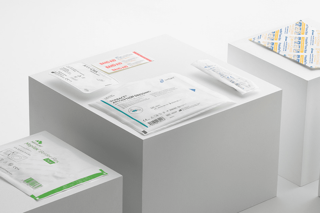 A range of sterile barrier materials for packaging of medical devices manufactured according to ISO 11607-1:2019.