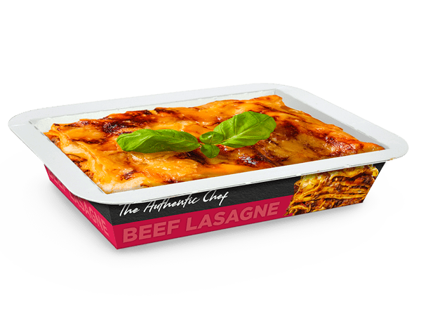 PaperSeal™ Cook Tray for Oven and Microwave-Ready Meals - Lasagna