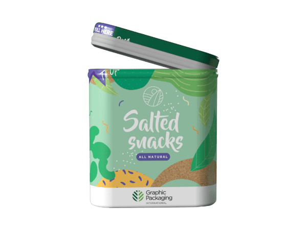 Boardio™ Fiber-Based Canister Packaging - Snacks