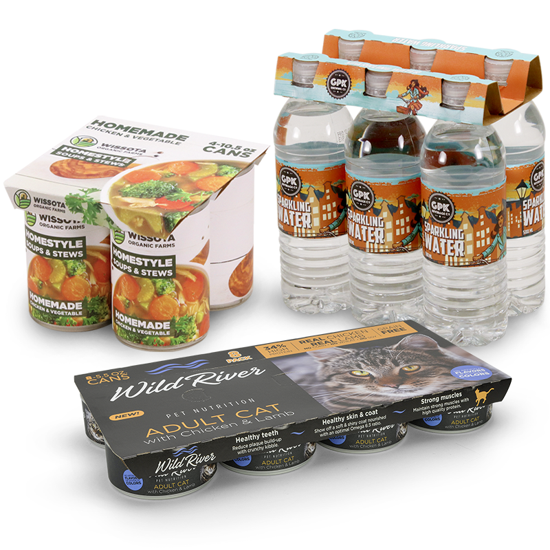 An alternative to plastic rings and shrink wrap, our clip-style multipack cartons for food and beverages deliver the protection and branding opportunities your products deserve.