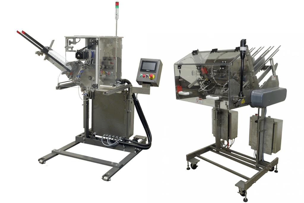 A full range of pick and place machines, including rotary placers, egg carton labelers, and more, ideal for various applications.