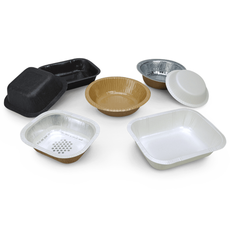 Pressed trays and bowls provide an alternative to CPET and PE plastic trays and are ideal for frozen and fresh food applications such as ready-to-cook meals.