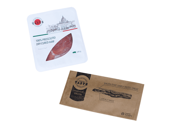 Ideal for fresh and processed meats and cheeses, PaperLite™ is a fiber-based, thermoformable packaging material that is supplied flat on a reel.