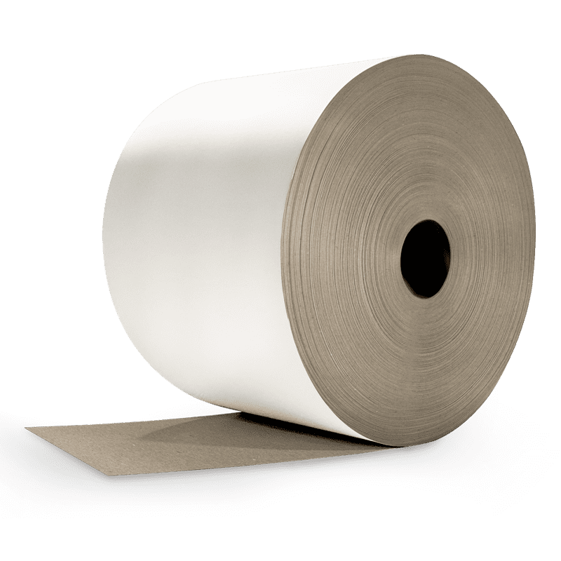 Roll of coated recycled paperboard (CRB)