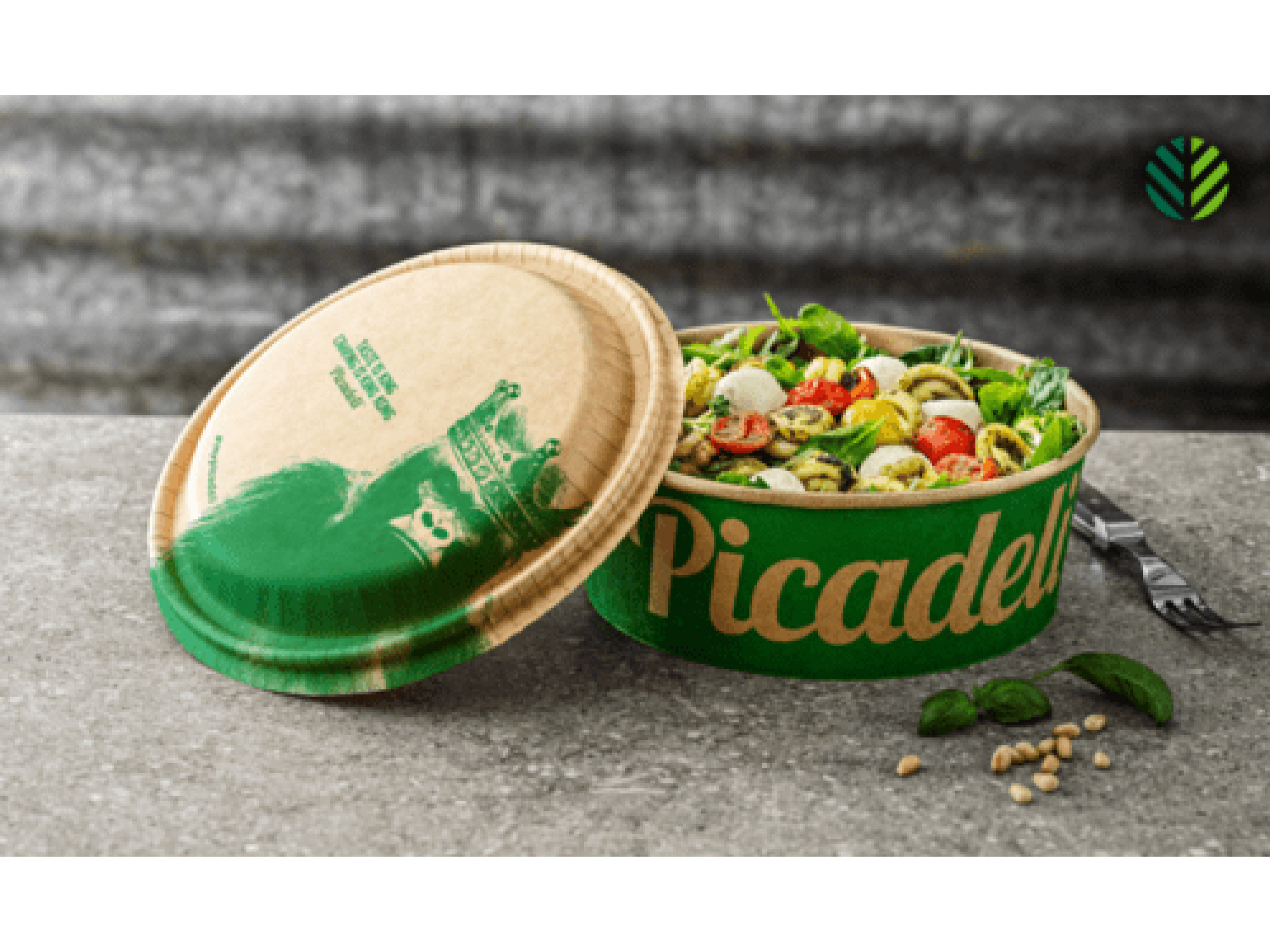 Graphic Packaging International partners with Picadeli to develop a new range of plastic-free paperboard lids for its paper-based salad bowls.