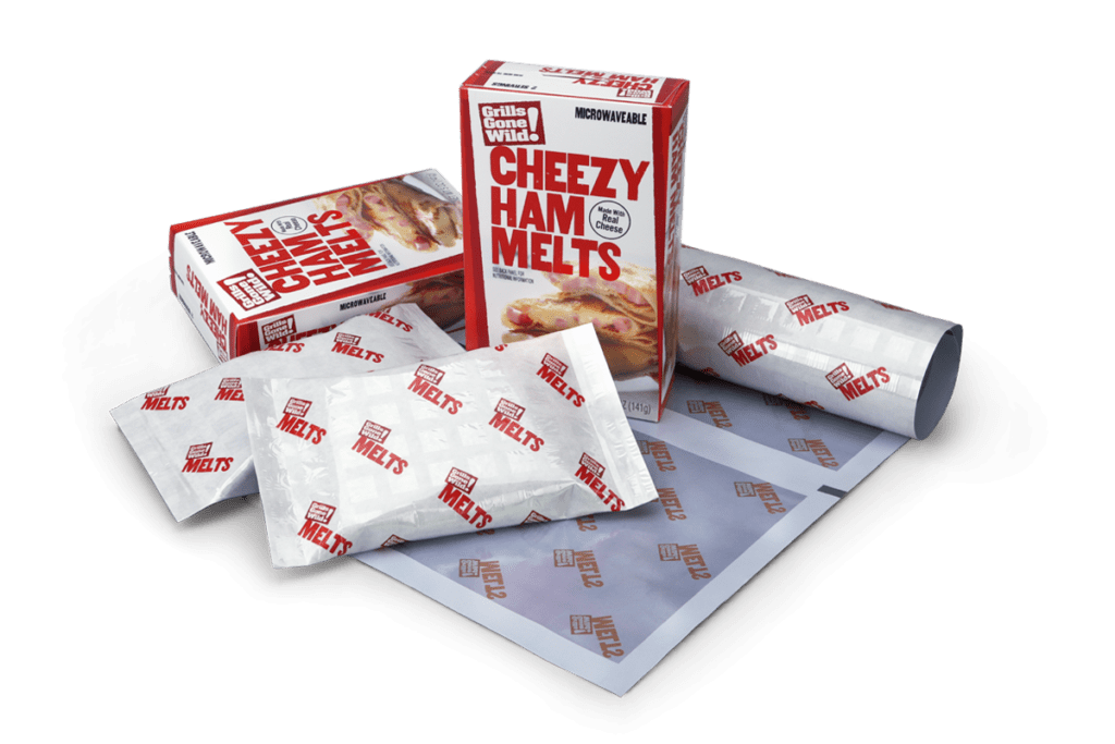 QuiltWave ™ is a flexible, lightweight, printed susceptor film, specially designed to brown and crisp irregularly shaped food products.