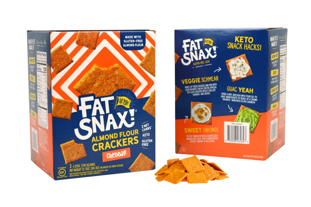 Fat Snax Reduces Material Usage With New Crackers Pack for Club Distribution