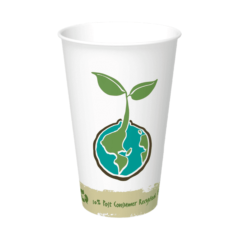 Post-Consumer Recycled Fiber (PCF) Hot Cups 