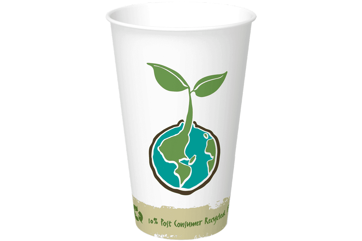 Post-Consumer Recycled Fiber (PCF) Hot Cups 