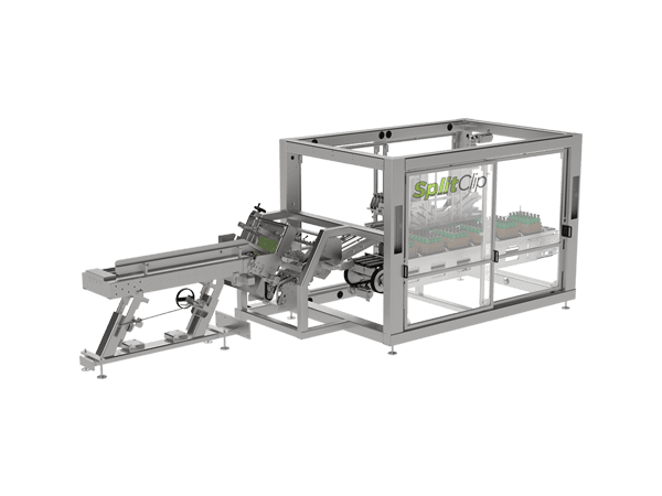 SplitClip™ Clip-Style Multipack Machine for Pre-existing Bottles in Tray
