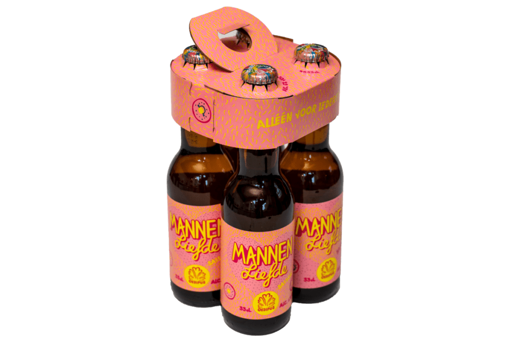 Oedipus Brewing introduces a unique, eye-catching clip-style multipack for its popular Mannenliefde beer