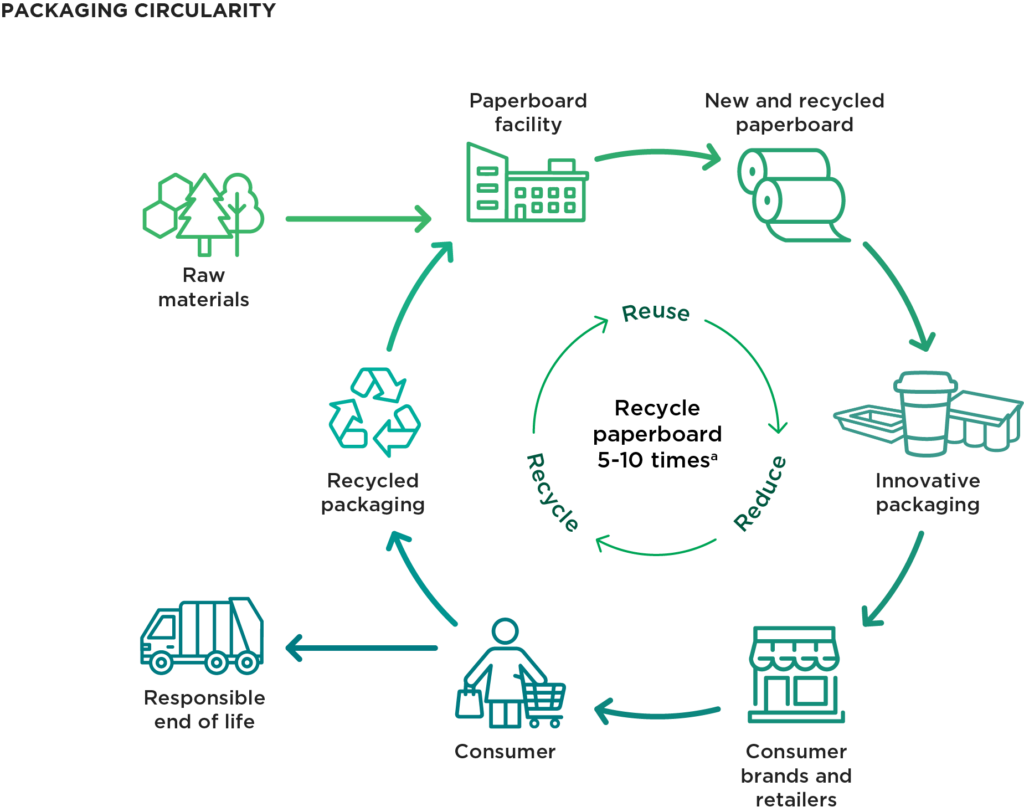 What is circular packaging? Learn how packaging is optimized for circularity in Graphic Packaging's 2024 Impact Report.