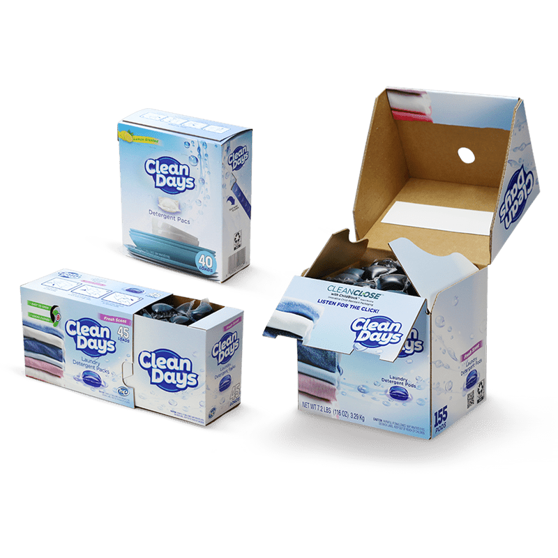 CleanClose™ Detergent Packaging