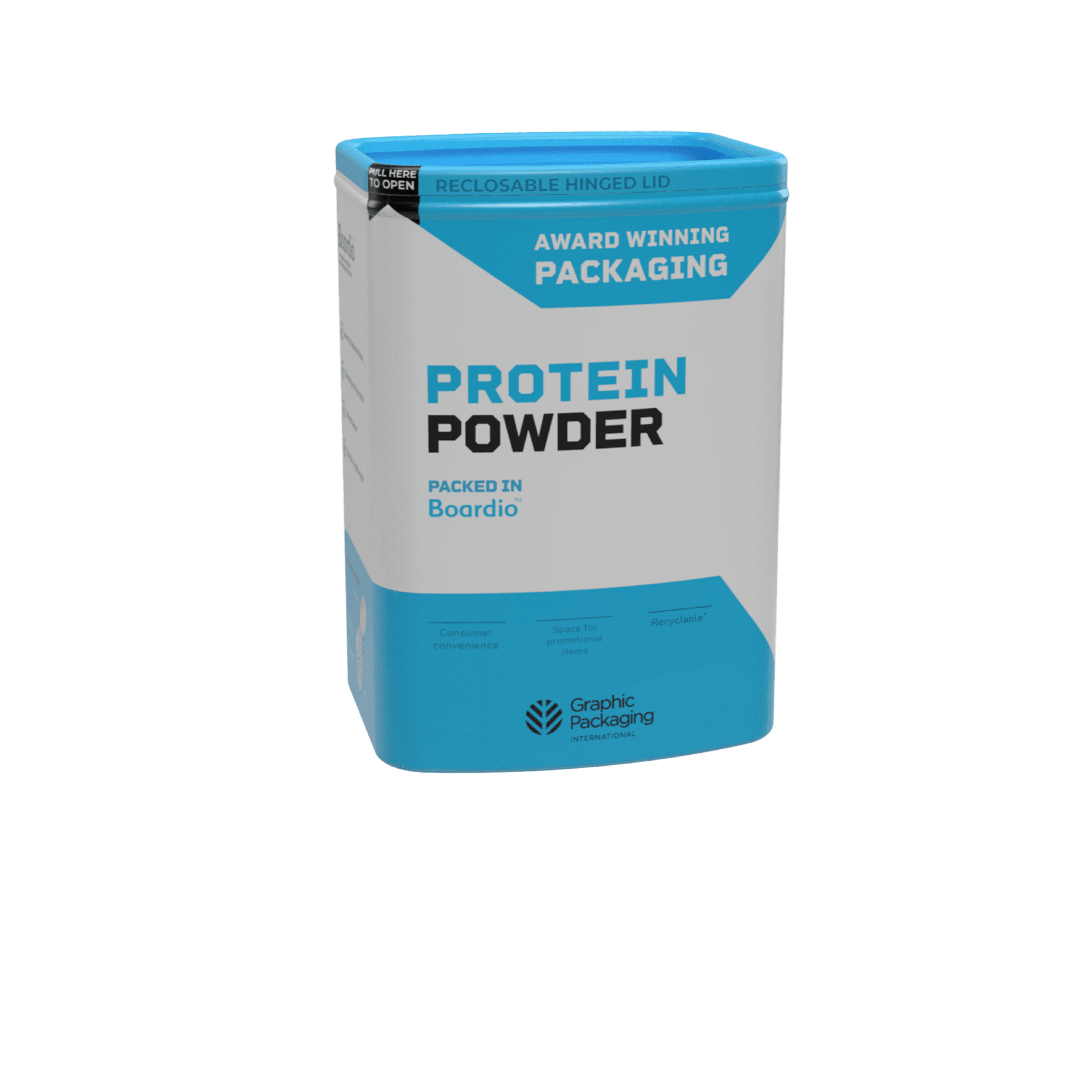 Boardio™ Paperboard Canister for Vitamins, Supplements, or Medicine Pills