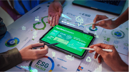 Net zero emission sustainability business brainstorming carbon climate ecology energy environment