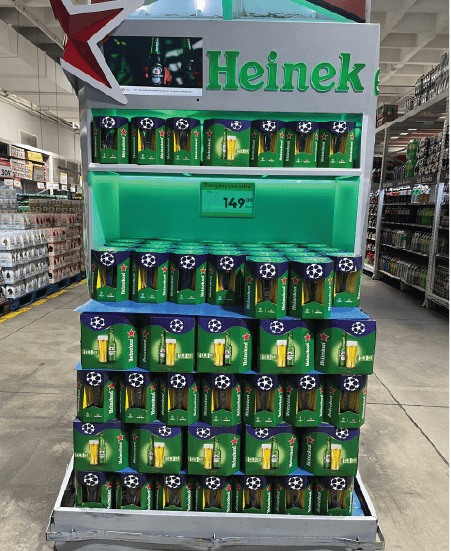 Heineken packs in store
