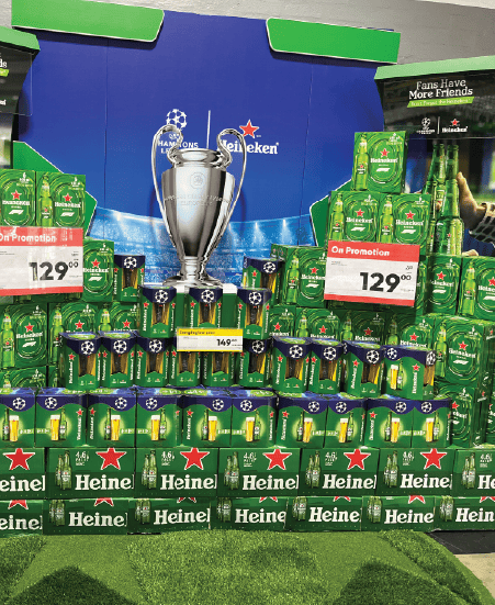 Heineken packs in store