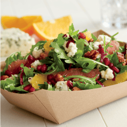 Food tray with a salad